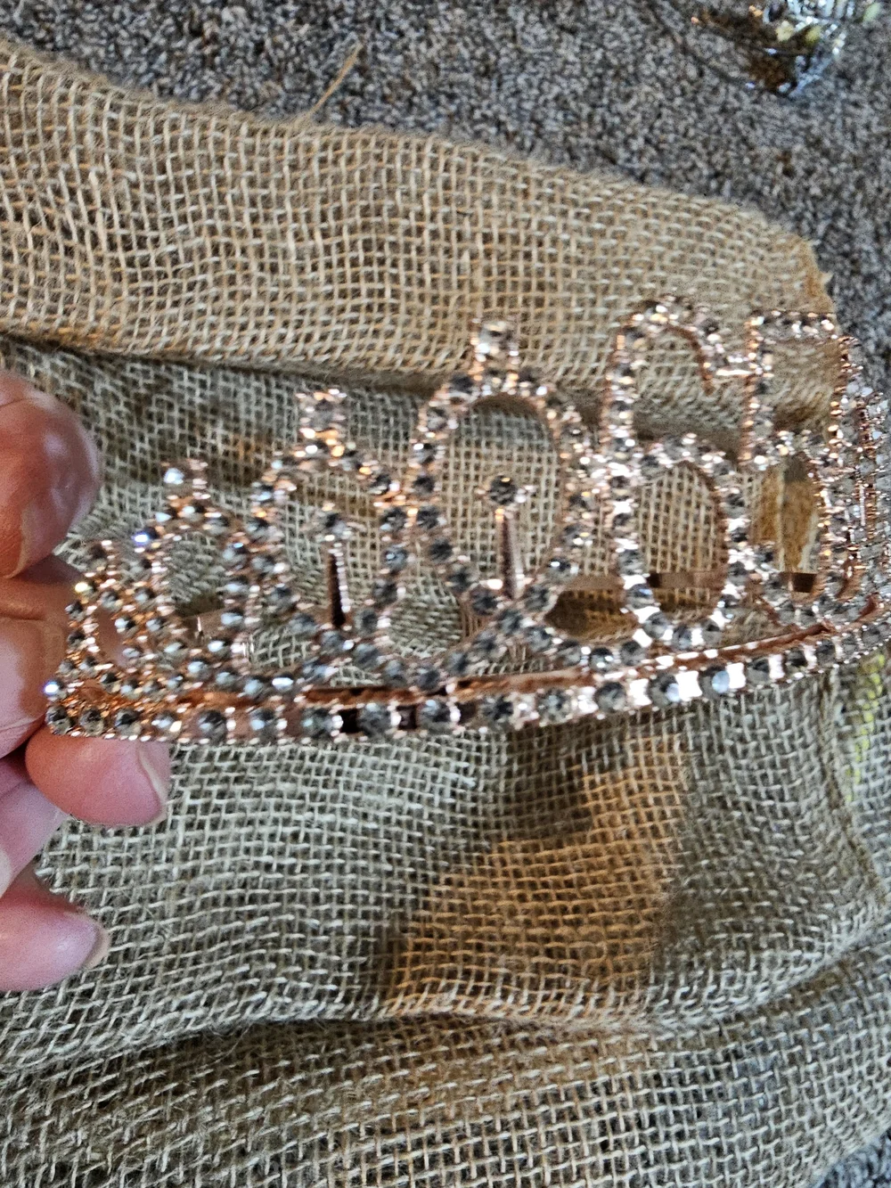 Rose Gold 65 Rhinestone Birthday Tiara